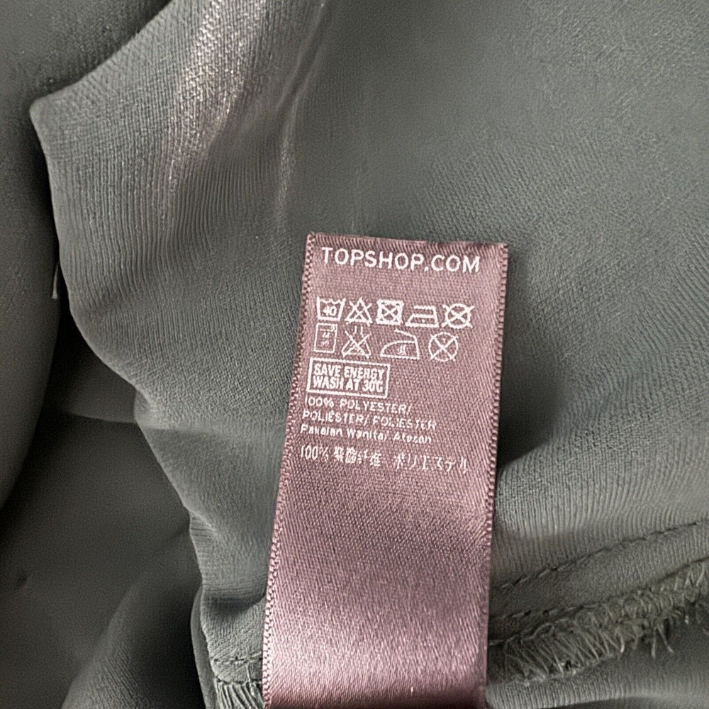 TopShop Shirt Womens 4 Dark Green Blouse Layer Business Office‎ Casual Versatile - Picture 9 of 9